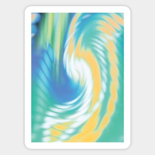 gold and white twist in green turquoise Sticker